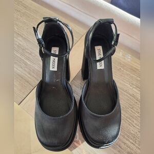 Steve Madden Black Ankle Strap Heels